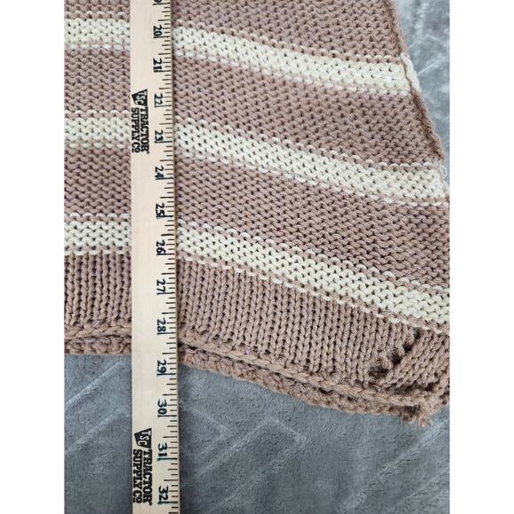 Easel Los Angeles Pink Striped Oversize Slouch Sweater Drop Shoulder Size Large - Picture 9 of 11